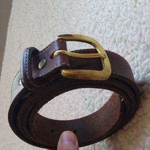 Leegin Dark Brown Genuine Leather Belt (Made in USA)  38